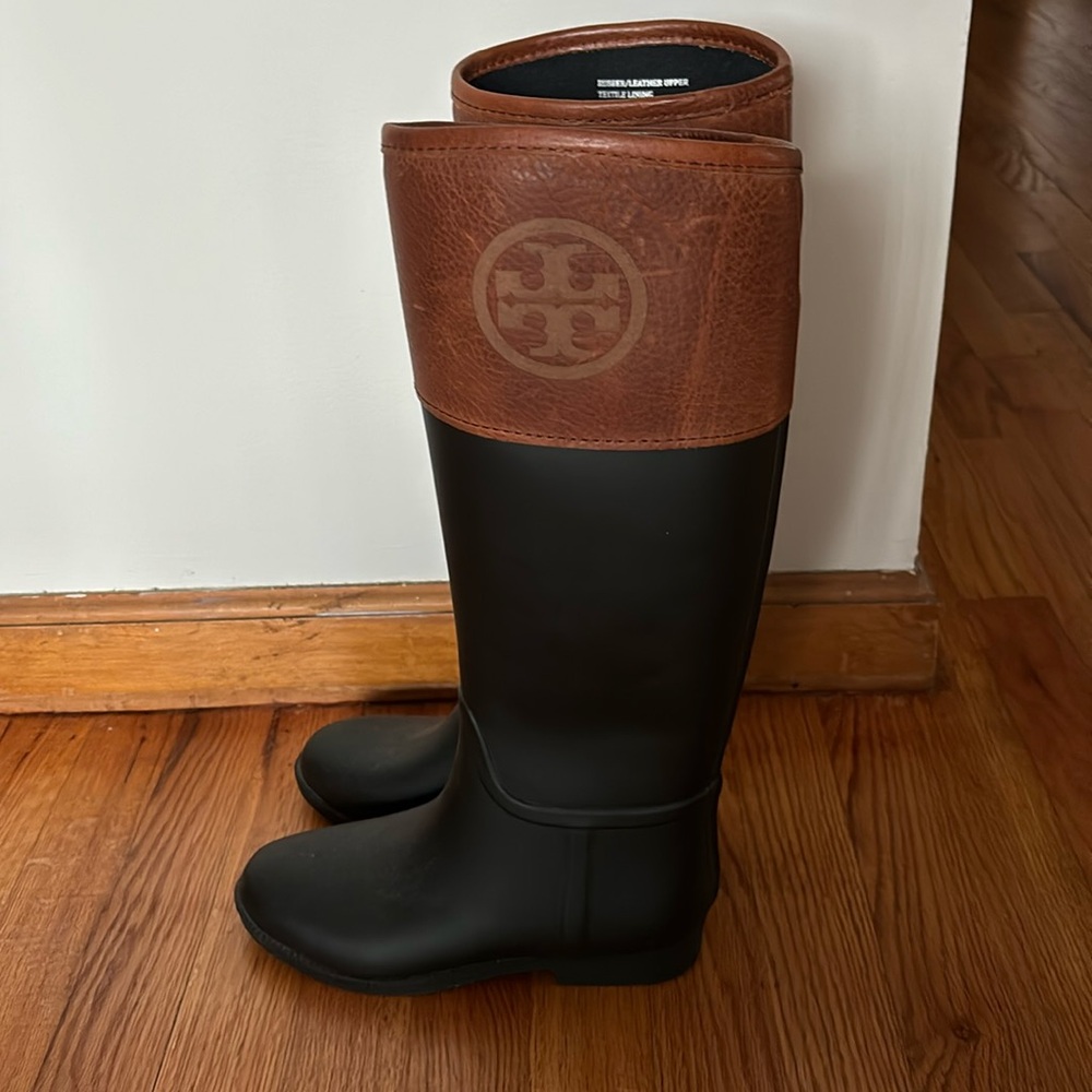 Tory Burch Rain Boots Excellent Condition